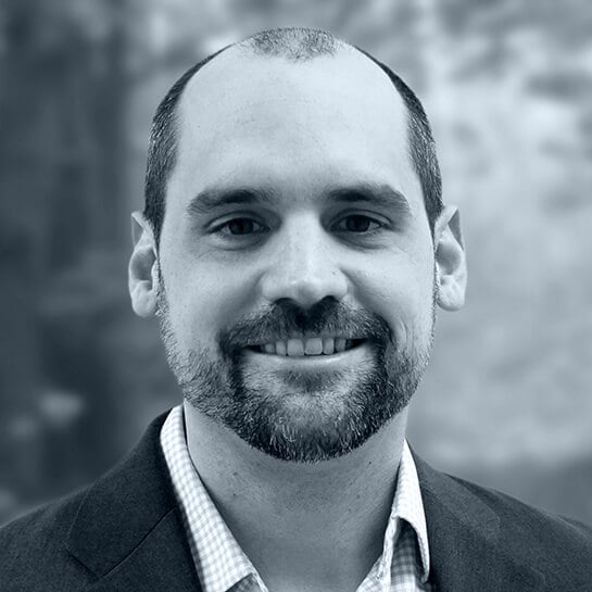 Headshot of Matt Elhardt in black and white.